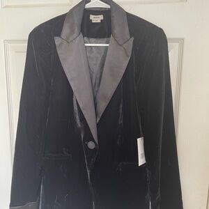 Jason Wu Black Velvet Blazer with black Satin Lapel